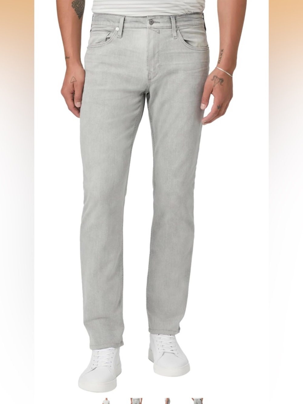 PAIGE Men's NORMANDIE Straight Jeans in Light Grey